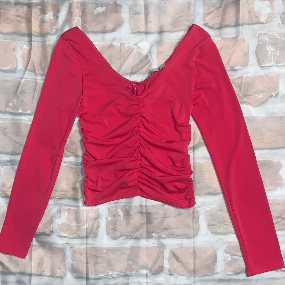 Velvet Torch V Neck Fitted Shirt size M